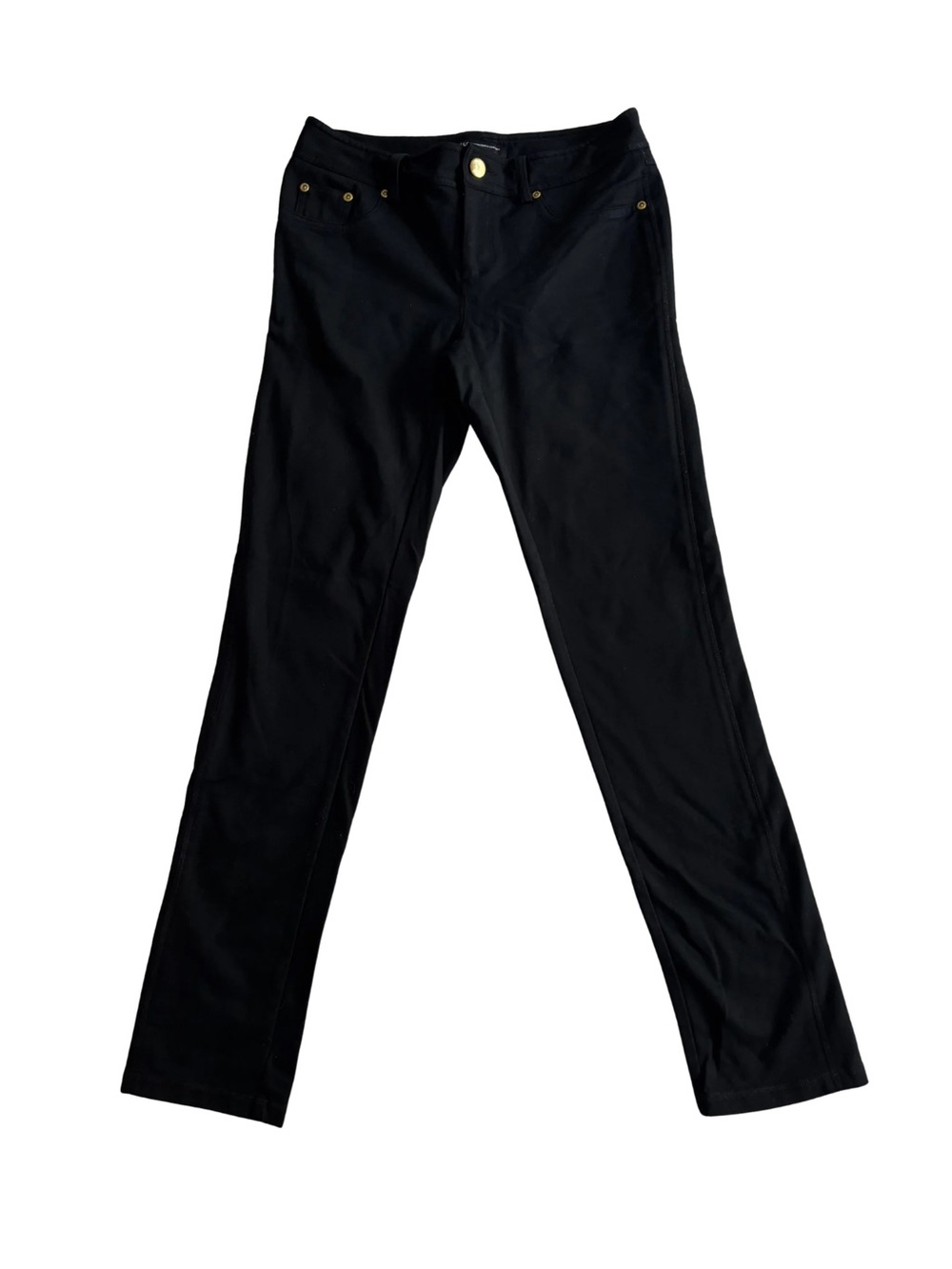 INC International Concepts Women’s Black Stretch Straight-Leg Pants